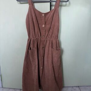 Vintage Light Brown Corduroy Sundress